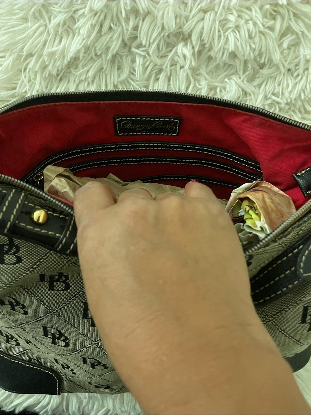 Dooney & Bourke Medium East/West Slouch Monogram - Picture 5 of 5